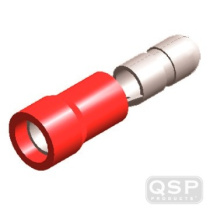 Kabelskor ''Hane'' - Ø4mm - Röd (5st) QSP Products